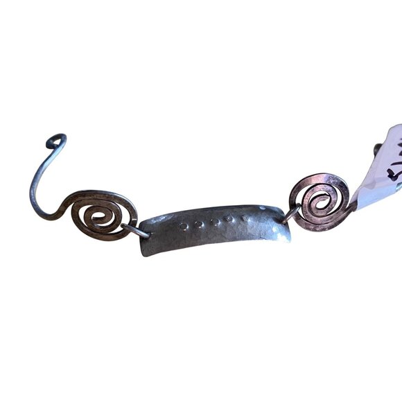 Handcrafted Silver Swirl Design Adjustable Bracelet - Picture 1 of 10